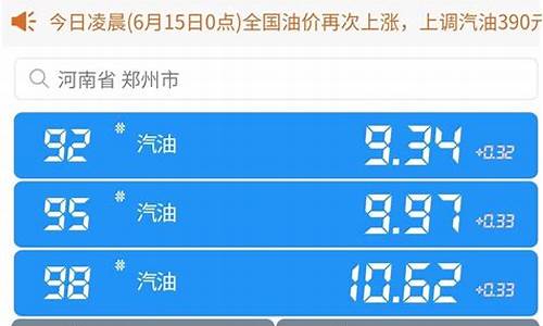 郑州今天最新油价_郑州今曰油价